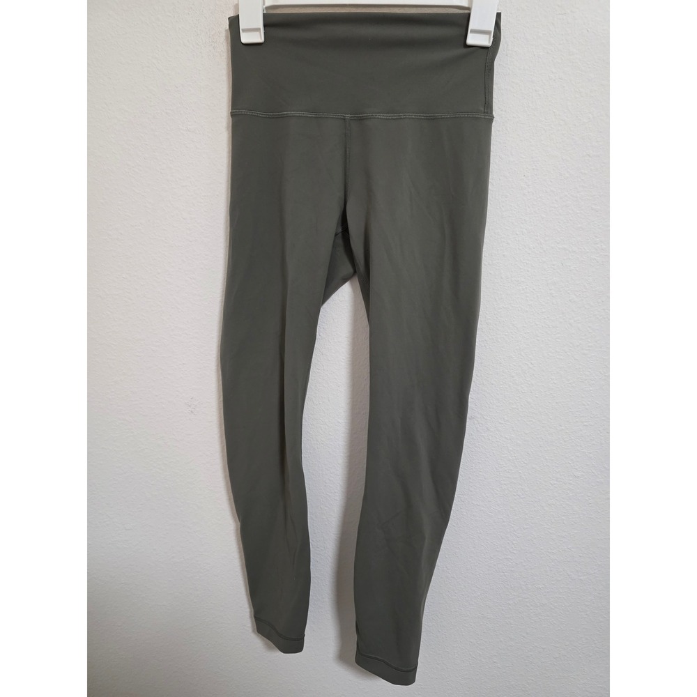 Lululemon Wunder Under High Rise Leggings Olive Green Luxtreme Size 6 - Picture 1 of 6